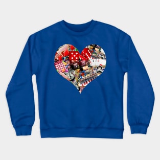 Heart Playing Card Shape Crewneck Sweatshirt